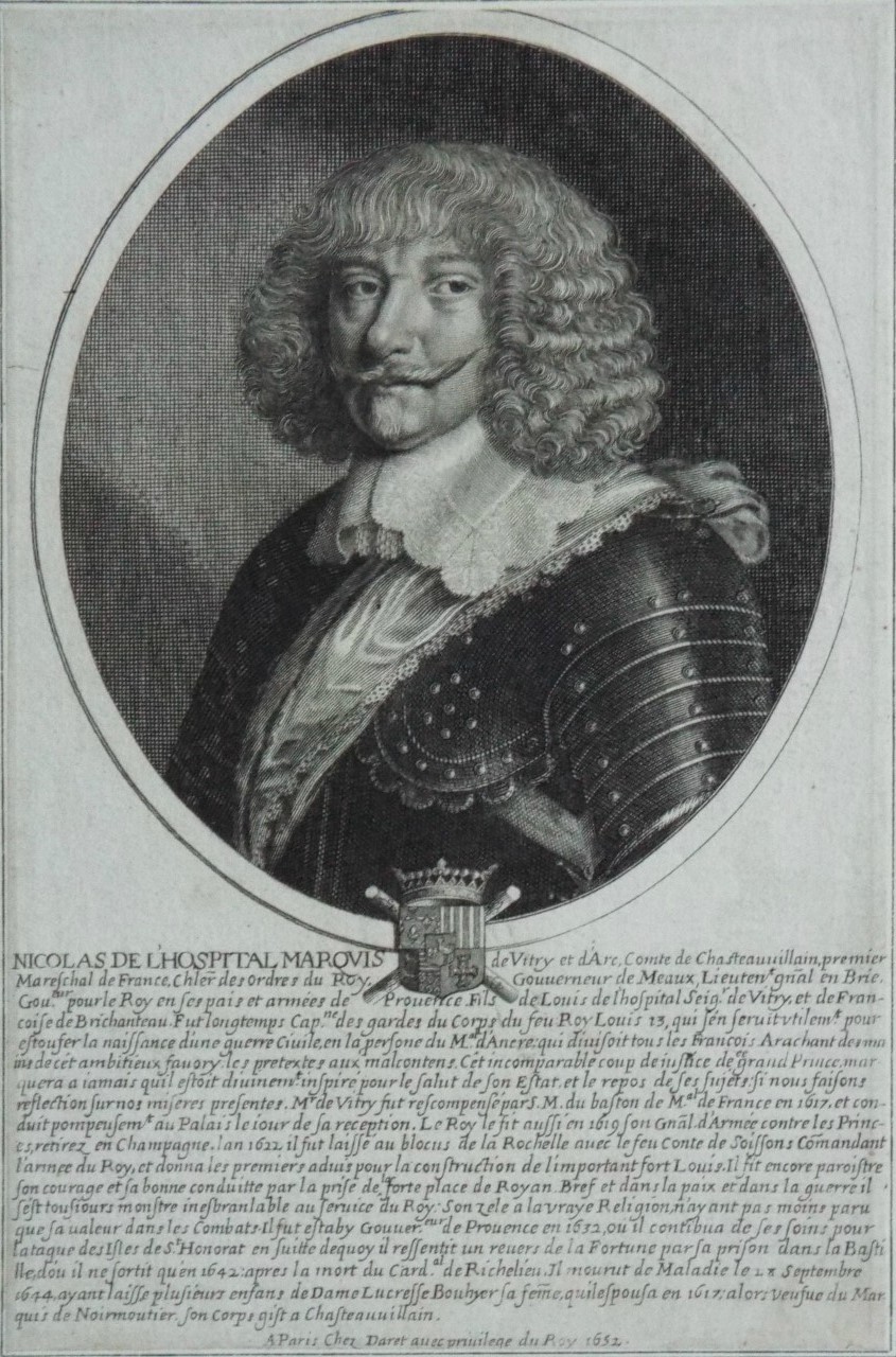Print - Nicolas de l'Hospital Marquis de Vitry et d'Arc etc